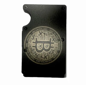 Minimalist Slim Wallet - RFID Blocking Front Pocket Credit Card - Bitcoin - Picture 1 of 9