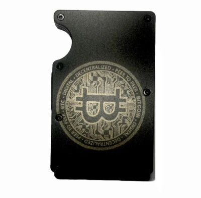 Minimalist Slim Wallet - RFID Blocking Front Pocket Credit Card - Bitcoin - Image 1 of 4