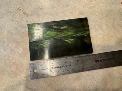 КРАСИВЫЙ ЗЕЛЕНЫЙ ЦВЕТ БУЙВОЛА РОГ НОЖ РУЧКА МАТЕРИАЛ ПУСТЫЕ ВЕСЫ - Изображение 1 из 4