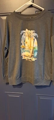 Camiseta Lahaina Maui Hawaii Gris Ec Adulto Pequeña Foto 1 de 3