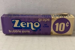RARE Vintage Amurol ZENO GRAPE BUBBLE GUM 5 Sticks Original Price 10c-NOS-Sealed - Picture 1 of 5