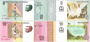Angola 5-10 Kwanzas 2 Pieces Set, 2012, P-151A-151B, UNC - Picture 1 of 3