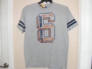 Nwt STAR WARS classic may the force be with you GRAY graphic T shirt L LARGE - Picture 1 of 1