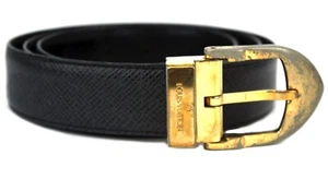 Louis Vuitton Gold Taiga Ceinture Gürtel Leder Schwarz Herren Accessoires Spanien - Bild 1 von 18