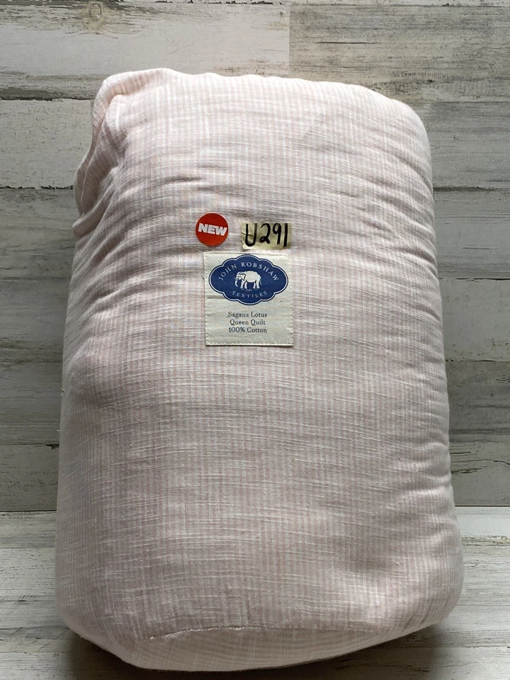 John Robshaw Textiles Sagana Lotus Queen Quilt Pink New - Image 1 of 3