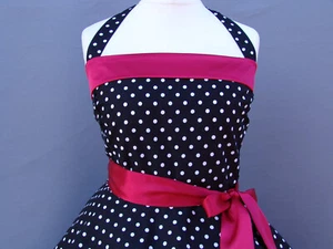 Mädchen 50-erJahre zum Petticoat, Tanz,Einschulung Kleid Gr.104-146 Schwarz/rot. - Bild 1 von 4