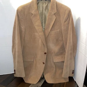 Vintage Jordache Mens 42R Tan Corduroy Sportcoat Blazer - Picture 1 of 9