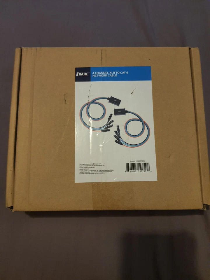 LyxPro пара аудио змея, 4 канала XLR 3 контакта мульти сети прорыв (1222) - Изображение 1 из 2