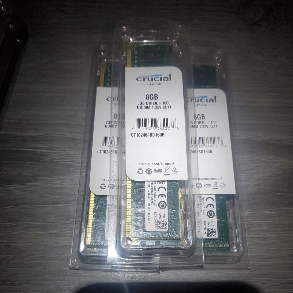 Crucial RAM 8GB DDR3 1600 MHz CL11 Desktop Memory CT102464BD160B