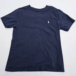 Polo Ralph Lauren Shirt Boys Small 8 Navy Blue Crewneck Short Sleeve Cotton - Picture 1 of 6