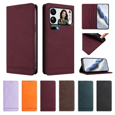 Magnetic Leather Wallet Phone Case For Xiaomi 17 15 15T 14 Pro Redmi Note 15 14 - Image 1 of 4