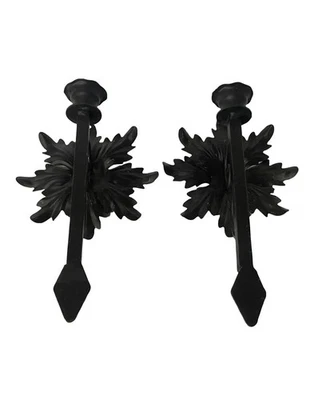 CONO DE HIERRO FORJADO, APLIQUES DE PARED, VELA, estilo Morning Star Foto 1 de 4