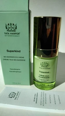 Crema para ojos Tata Harper Superkind Bio-Barrier tamaño completo 0,5 fl oz NUEVA Foto 1 de 4