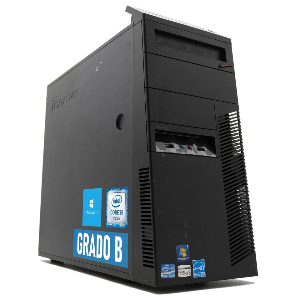 Lenovo M92p i5 Windows 11 Pro 16GB 240GB RS232 Tower Desktop Computer - Image 1 of 4