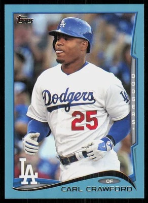 2014 Topps Blue Carl Crawford Los Angeles Dodgers #566 - Image 1 of 2