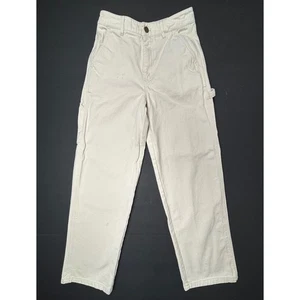 Billabong Collet Carpenter cremefarbene Damenhose 25 26 x 29 weites Bein spitz zulaufend Utility - Bild 1 von 13