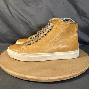 Benheart Lombardi Sneaker Damen 7/38 braun Leder hoher Reißverschluss Schnürschuhe - Bild 1 von 10