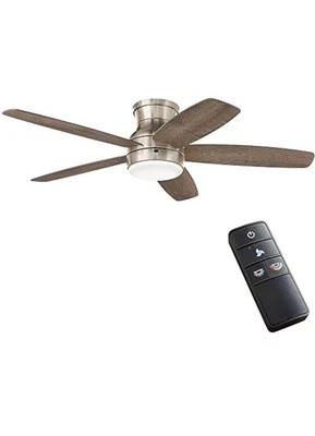 Home Decorators Collection Ashby Park 52 in. Integrated LED Brushed Nickel New - Image 1 of 4