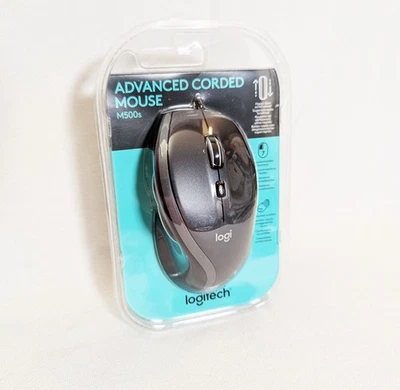 🖱️ Logitech M500s Advanced Corded Mouse – Neu & OVP ⚡USB Maus anthrazit/schwarz - Bild 1 von 4