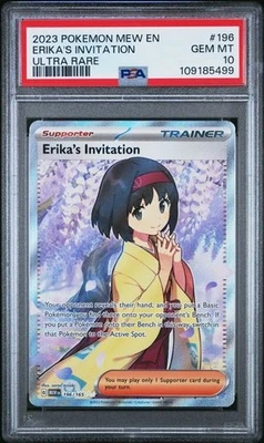PSA 10 Erika's Invitation 196/165 MEW EN-151 Ultra Rare Pokemon Card - Image 1 of 2