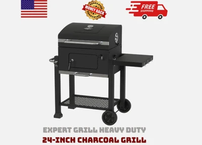 Parrilla de carbón Expert Grill de alta resistencia de 24 pulgadas, negra Foto 1 de 4