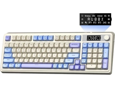 AULA S99 PRO-- KEYS KEYBOARD TRI-MODE BLUETOOTH 2.4GHZ USB-C Gaming RGB Open Box - Image 1 of 3