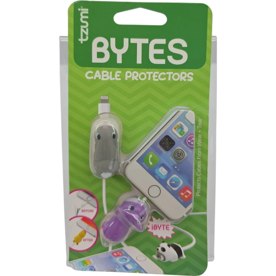 Tzumi Cord Bytes Phone Cable Protectors Horse and Cow