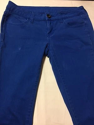   Jeans City para mujer/delgados-tiro bajo talla 1-mezcla de algodón-azul real Foto 1 de 4