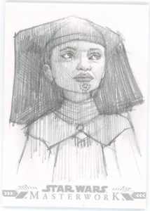 2022 Topps Star Wars Masterwork Sketch Card Andrew Fry Luminara Unduli 1/1 - Bild 1 von 2