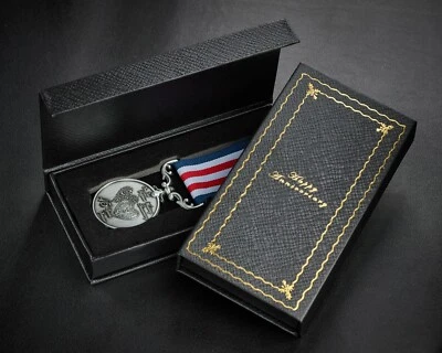 Our 45th Sapphire Wedding Anniversary Service Medal + Case. Gift/Present. Silver