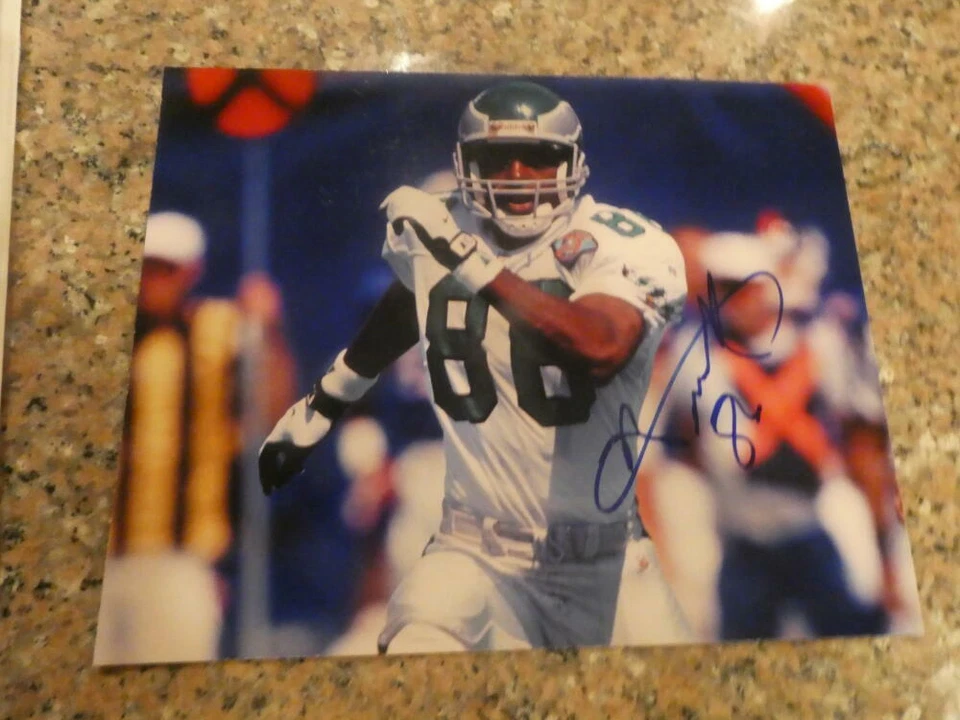 Foto firmada por Fred Barnett Philadelphia Eagles 8x10 certificado de autenticidad    Foto 1 de 1