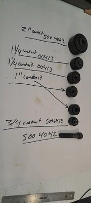 Lote GreenLee Knock Out, 1 ea 5004063 2 pulgadas, 2 ea 500413 1 1/4 " 2 ea, +++ Foto 1 de 4