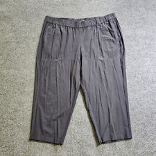Eileen Fisher Pants Womens 3X Black Strecth Cropped Capri Pull On Casual Beach