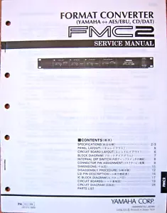 Yamaha FMC2 Audio Format Converter Rack Unit Original Service Manual Book - Picture 1 of 1