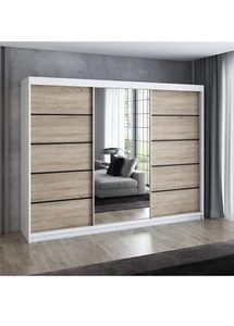 Schwebetürenschrank VILANO 2 mit 4 Schubladen und Spiegel - Bild 1 von 3
