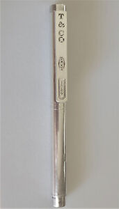 Tiffany & Co Sterling Silver Pen 3.5" Long Purse-Wallet Ballpoint 1837 Clip EXC!