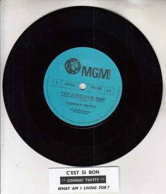 CONWAY TWITTY C'est si bon (It's so good) 7" 45 rpm record NEW + juke box strip - Image 1 of 2