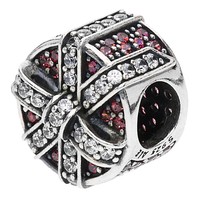 Authentic Pandora Silver Sterling Red Shimmering Gift Charm 792006CZR