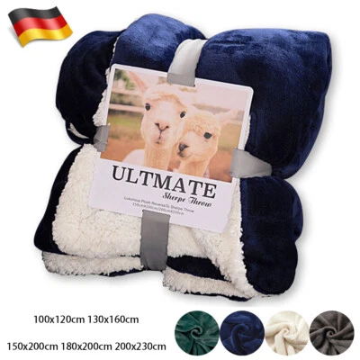 Doppelt Dicke warm Kuscheldecken Wohndecken Sofadecke Decke Flanell Fleecedecke - Bild 1 von 4