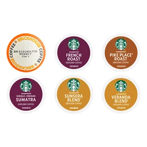 Paquete de Variedad Cápsulas de Café, 36 Ct - Surtido de Mezclas de Ladrillo y Starbucks - Imagen 1 de 1