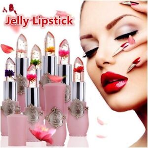 Cute Jelly Flower Magic Color Changing Lip Gloss Moisturizing Clear Lipstick NEW