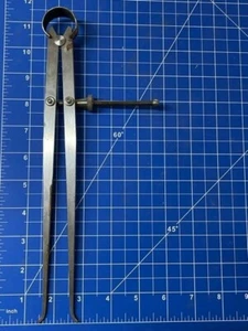 LUFKIN 42-10 INSIDE SPRING CALIPERS WITH SOLID NUT, 10" IN STOCK!! -rusty - Picture 1 of 6