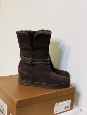 Botas de Invierno Coach Mujer Norell Gamuza/Oveja Forradas Castaño -9M NUEVAS con CAJA Foto 1 de 4
