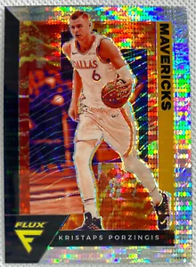2020-21 Panini Flux Kristaps Porzingis Silver Pulsar Prizm Card Dallas Mavericks - Picture 1 of 2