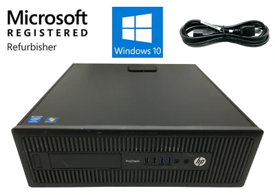 HP 600 G1 ProDesk SFF Intel Pentium G3220 3.0GHz 4GB 500GB HDD Windows 10 Home - Image 1 of 4