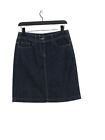 Boden Women's Midi Skirt Uk 10 Blue Cotton With Elastane Midi A-Line
