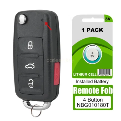 Llavero remoto sin llave para Volkswagen VW Jetta 2011 2012 2013 2014 2015 2016 4B Foto 1 de 4