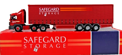 1:50 Corgi 75805 M.A.N. MAN Truck & CURTAINSIDE Trailer in SAFEGARD STORAGE Logo - Image 1 of 4