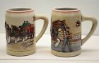 Anheuser Busch Beer Stein 2 Clydesdale mugs - World famous and Parade Dress for sale