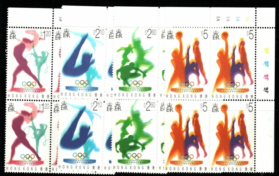 HONG KONG SG822/5 1996 JUEGOS OLÍMPICOS PLACAS BLOQUES DE 4 MNH Foto 1 de 1